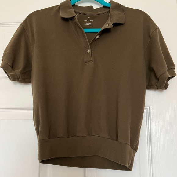 Everlane The Oversized Polo. Size XS. Color Beech. - Picture 7 of 12
